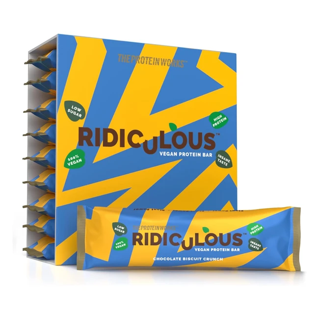 Barretta Proteica Vegana Ridiculous 100 Vegetale - Senza Olio di Palma