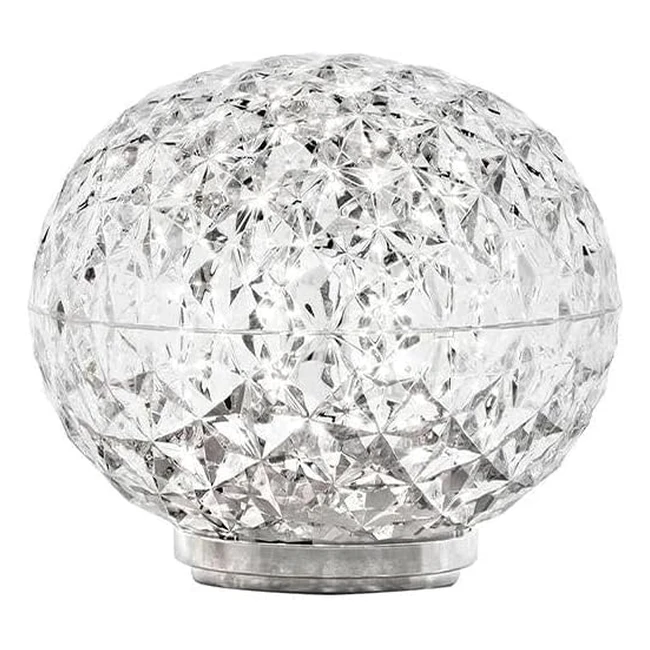 Lampe de table Kartell Mini Planet, batterie, cristal, 16 cm - Éclairage portable et rechargeable