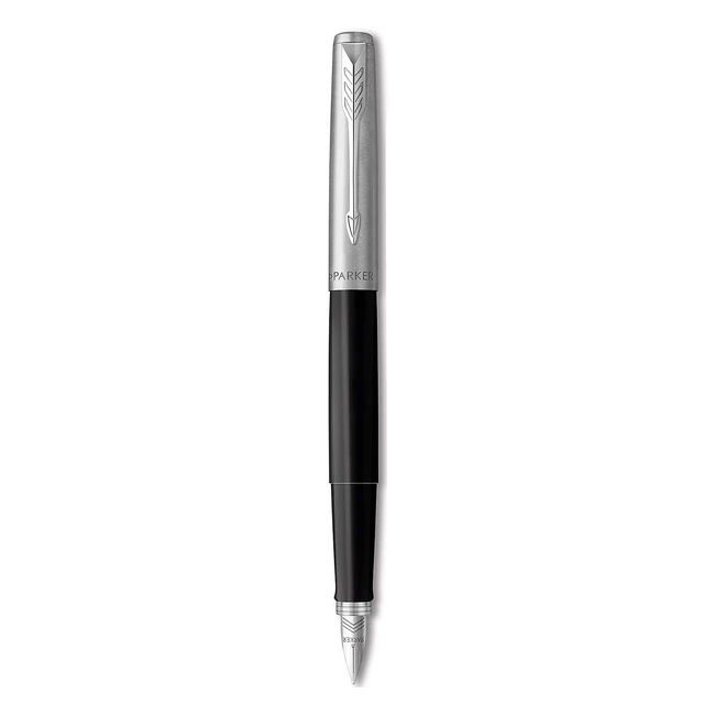 Stylo plume Parker Jotter Originals - Finition noire classique - Pointe moyenne - Encre bleue
