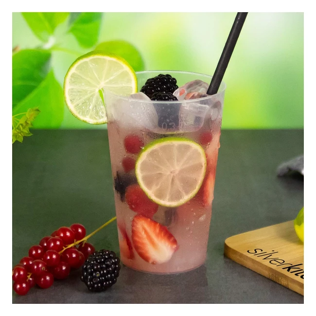 25 Vasos de 300 ml Irrompibles Reutilizables - SilverKitchen