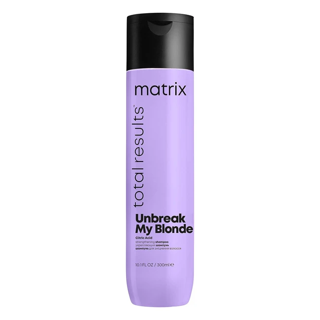 Matrix Shampoo Unbreak My Blonde - Nutri e Proteggi i Capelli Decolorati - Acido Citrico - 300ml