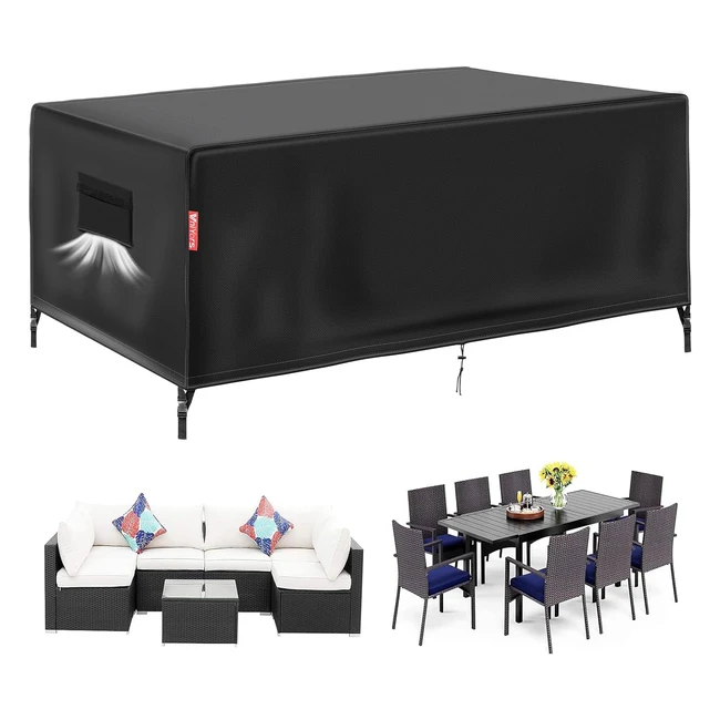 Copertura Tavolo Esterno Impermeabile 200x165x80cm - Resistente 600D