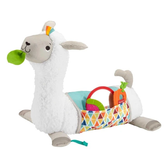 Coussin d'éveil lama Fisher-Price avec jouets amovibles - Jeu sur le ventre et assis - GLK39