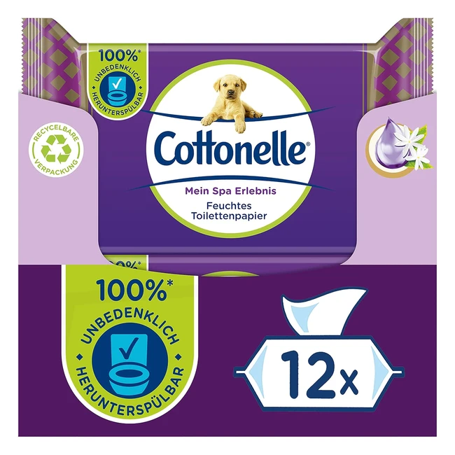 Cottonelle My Spa Experience Feuchtes Toilettenpapier Seide und Jasmin biologis