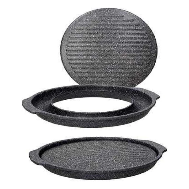 Barbecue Tognana Mythos, Griglia Rotonda 33x36 cm, Alluminio Nero