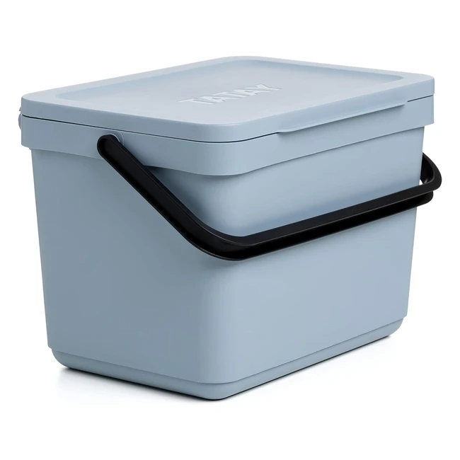 Tatay Kitchen Food Waste Compost Caddy Bin 6L - Ocean Colour
