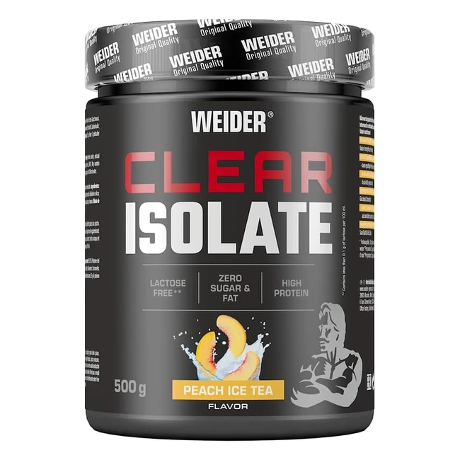 Weider Clear Whey Isolate - Hochwertiges Protein Pulver mit hohem Proteingehalt für erfrischende Proteinshakes - Pfirsich Eistee - 500 g