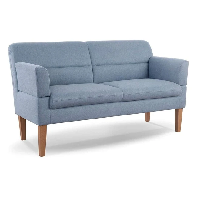 Cavadore Kira 25-Sitzer Küchensofa inkl. Armteilverstellung - Flachgewebe Hellblau