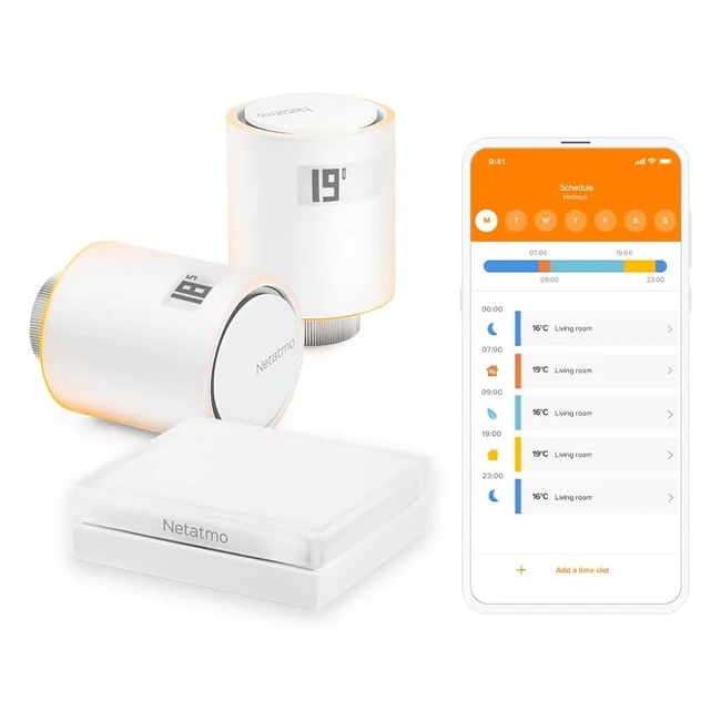 Pack Inicial Netatmo Válvulas WiFi Inteligentes AHORRO Energía Compatible con Alexa, Apple y Google