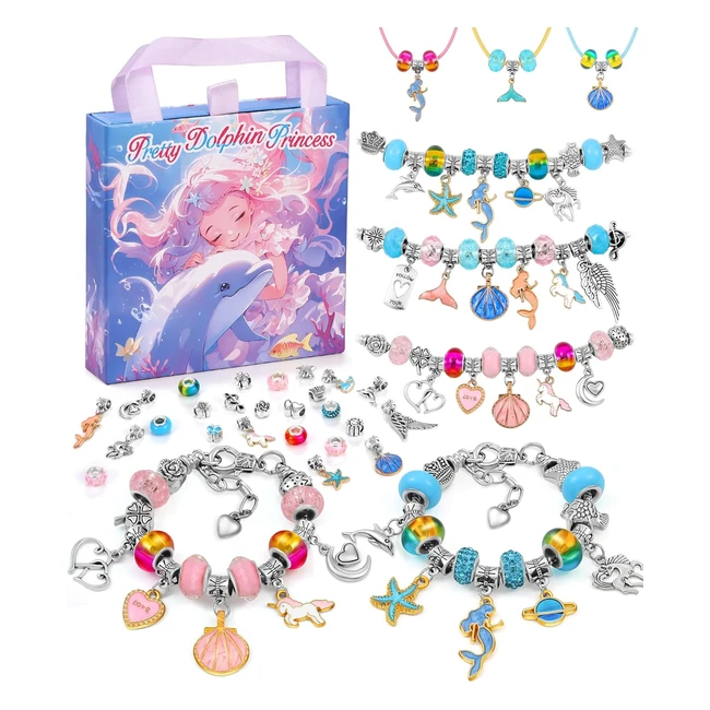Kit Tomylv para hacer pulseras - Juguetes regalo - Manualidades para niñas 5-13 años - Fabricación de joyas para Navidad