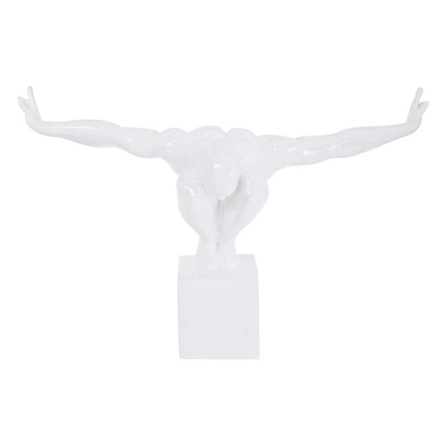 Estatua de fitness Kare Design diseo de hombre atleta blanco 29x43x15 cm