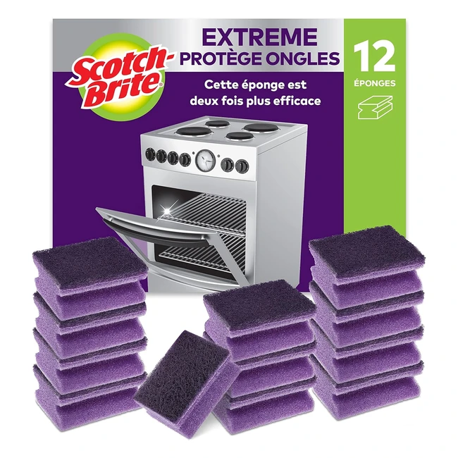 ponge grattante Scotch-Brite Extreme lot de 12 pour nettoyage casseroles po