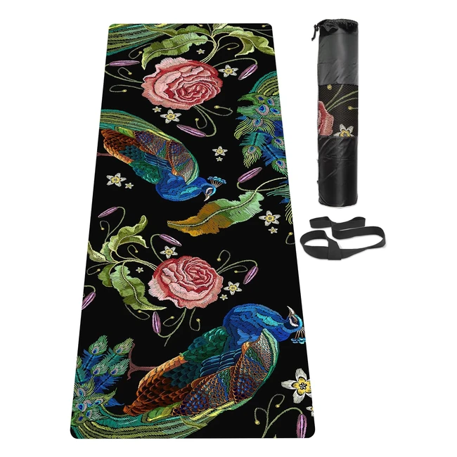 Esterilla Yoga Antiscivolo Laier con Correa Trasporto - Esercizio Ecologico 183cm61cm6mm