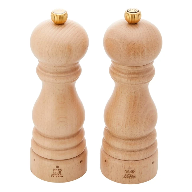 Peugeot Pars Uselect - Molinillo de Sal y Pimienta 18 cm - Madera Natural - Ref. 57 cm
