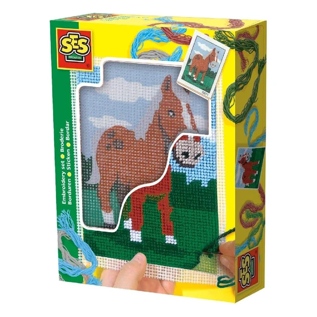 Caballo para bordar SES Creative para nios multicolor 00867 - Divirtete c