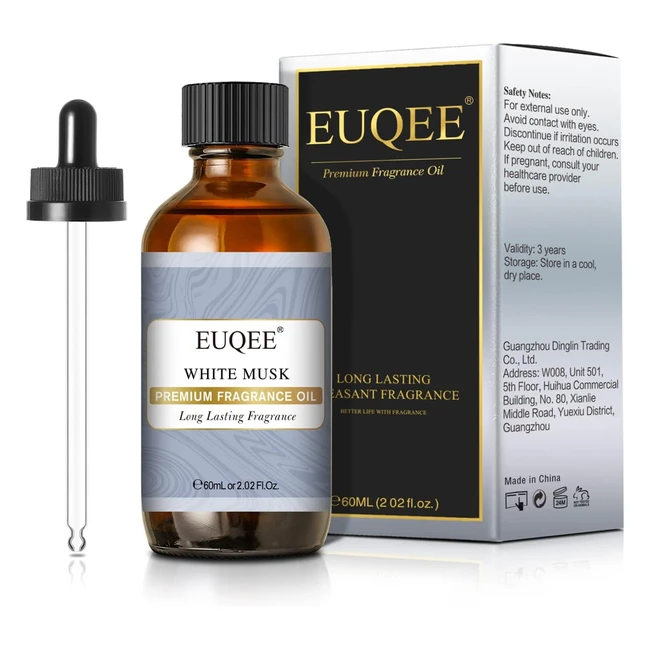 Olio Essenziale Muschio Bianco 60ml - Euqee - Oli Essenziali per Diffusori