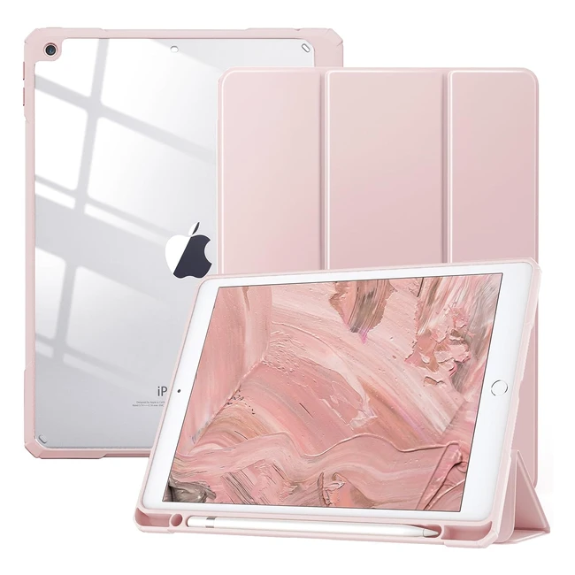 Custodia Timovo per iPad 9a Gen 2021/8a Gen 2020 - Protezione con Supporto e Portapenne - Oro Rosa