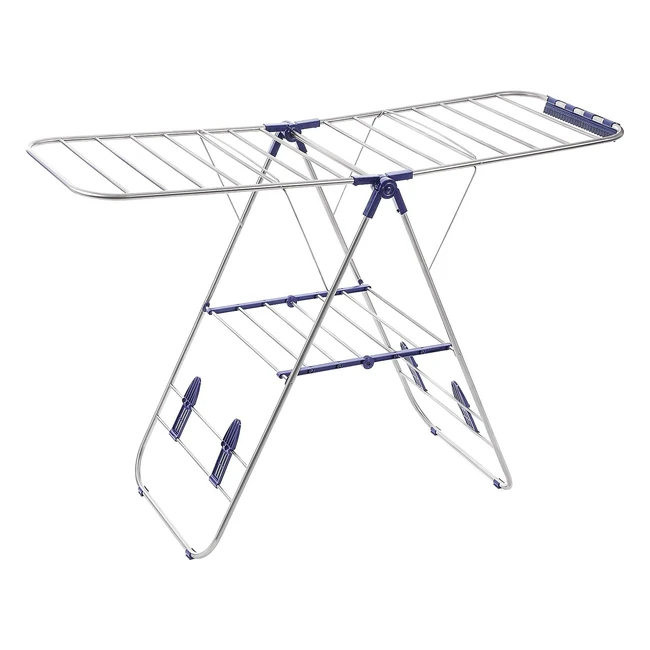 Séchoir à linge pliable Songmics avec bras wings - Résistant et ajustable - 147 x 128 x 56 cm