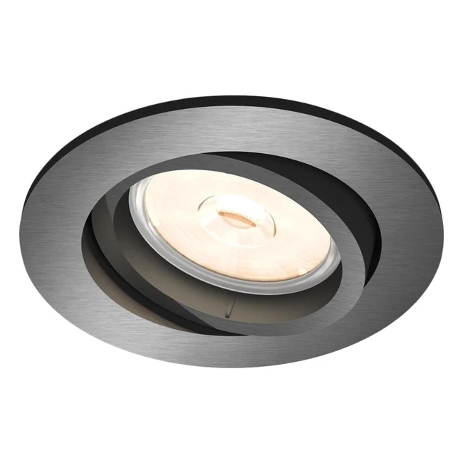 Foco empotrable Philips MyLiving Donegal GU10 - Luz blanca cálida - Color gris