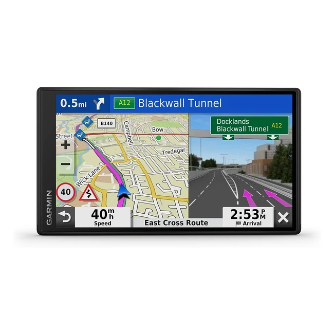 Garmin DriveSmart 55 MTS - 55-Inch Sat Nav with Edge-to-Edge Display, Map Updates for UK and Ireland, Live Traffic, Bluetooth Handsfree Calling, and Driver Alerts