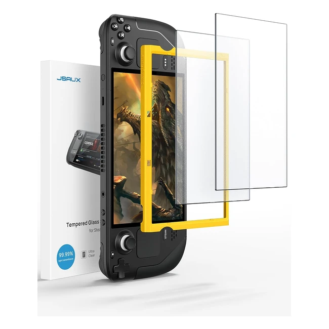 JSAUX 2Pack Steam Deck Screen Protector - Anti Glare, 9H Hardness, Easy to Install