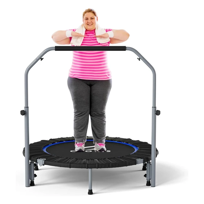 Cloris 384048 Foldable Fitness Trampoline - Max Load 450lb - Adjustable Foam Handle