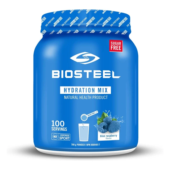 Biosteel Hydration Mix Blue Raspberry 700g - Senza Zucchero, Ricco di Elettroliti, Vegano
