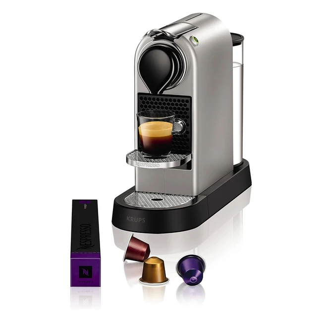 Krups Nespresso Citiz Automatic Pod Coffee Machine - Silver Americano Decaf Esp