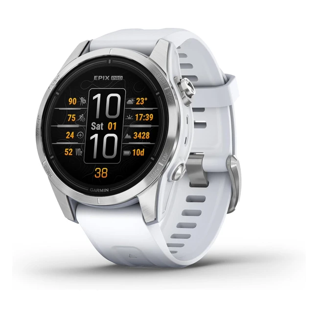 Garmin Epix Gen 2 Pro 42mm Multisport GPS Watch  AMOLED Touch Screen  LED Flas