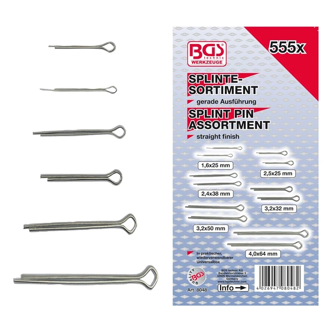 Set 555 Copiglie BGS Technic Pro - Spline 16x25mm 24x25mm 24x33mm 32x32mm 32