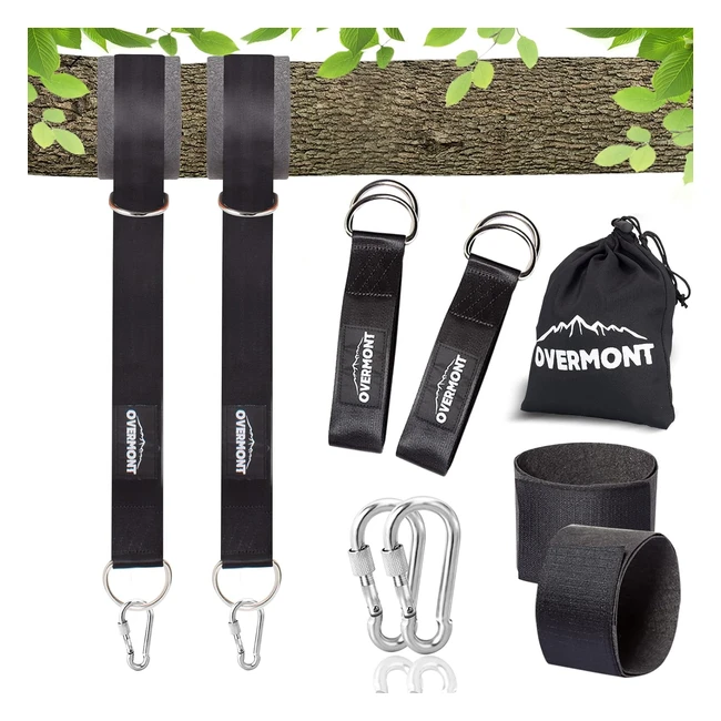 Fixation pour balançoire Overmont avec sangles et mousquetons - Charge max 550kg
