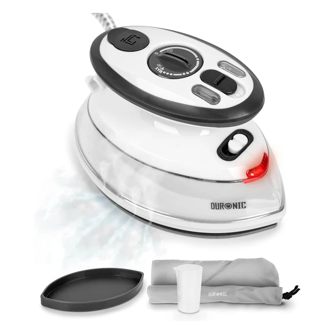 Duronic Travel Iron SI3 - Mini Lightweight Compact Steam Iron - 35ml Tank - 400W
