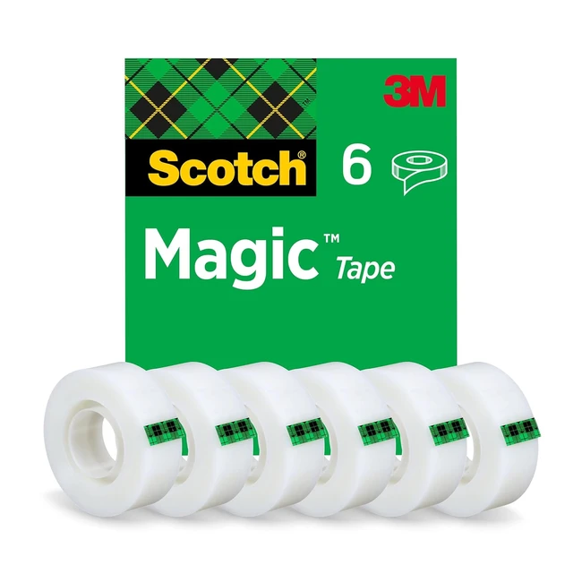 Scotch Ruban Magic 6 Rouleaux 19mmx33m - Ruban Adhésif Usage Général