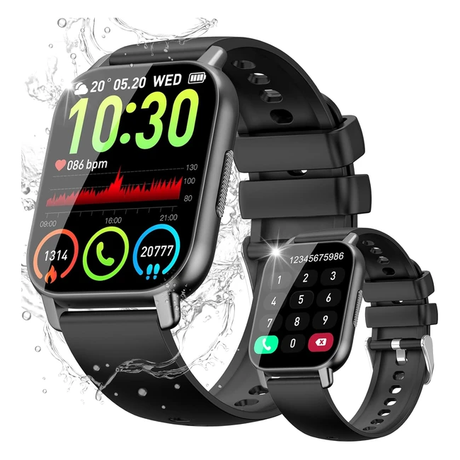 Montre Connectée Homme Femme Bluetooth 185 Smartwatch 112 Modes de Sport Podomètre Cardiofréquencemètre