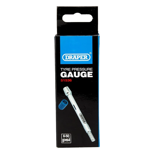 Medidor de Presión de Neumáticos Draper 51536 - Graduado 6-50 PSI