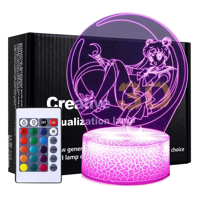 Luce notturna Sailor Moon 3D Illusion LED - Alta qualit e duratura