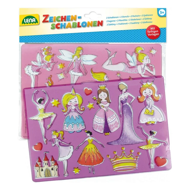 Ensemble Elfes 2 Gabarits - Motifs et Modèles de Couleurs pour Princesses et Fées de Contes - 26 x 19 cm - Enfants 3+