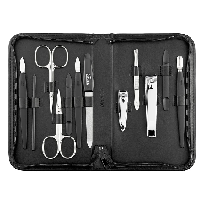 12 Piece German Manicure Set - Professional Pedicure Tools - Nail Kit