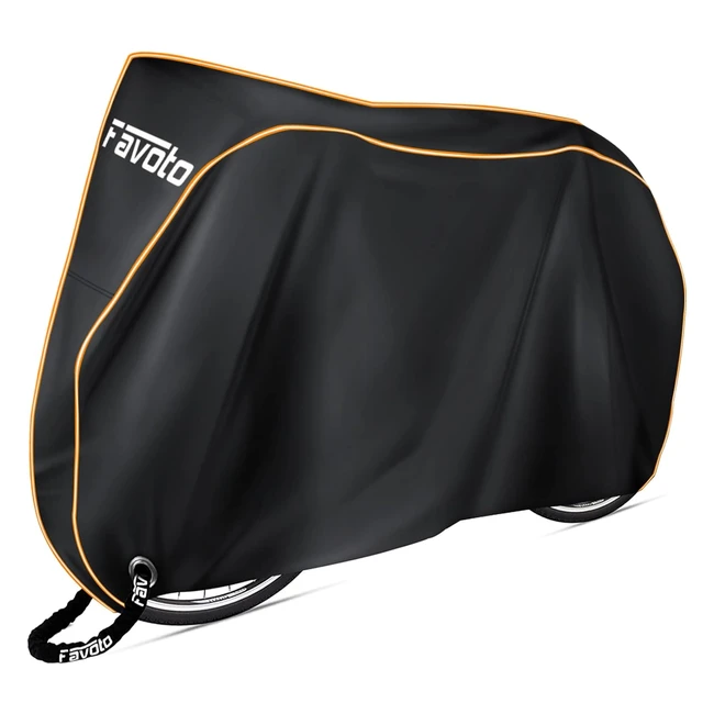 Favoto Bike Cover Waterproof Outdoor Bicycle Cover for 2 Bikes | 210D Oxford Fabric | Reflective Stripes | Lockholes