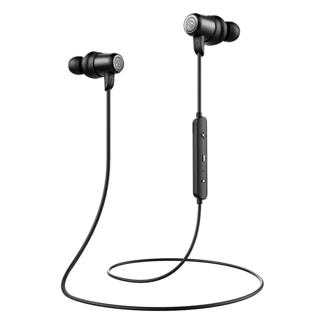 Écouteurs Bluetooth Sports Soundpeats Tour de Cou Magnétiques sans Fil Étanches IPX5 avec Micros Intégrés Codec AptX HD Noir