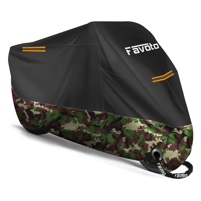 Improved Favoto Motorcycle Cover 210D Waterproof | Winterproof | 2 Windproof Buckles