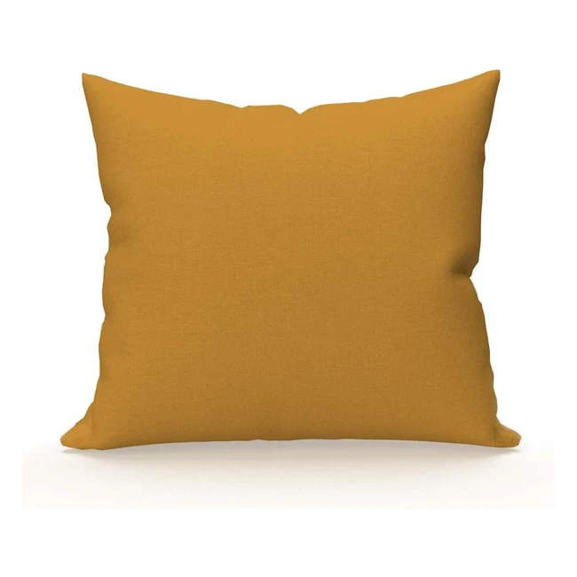 Taie d'oreiller moutarde en coton 63x63 cm - Marque VP