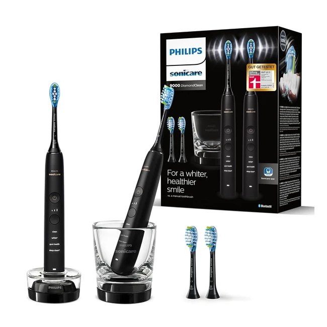 Philips HX991463 Elektrische Zahnbrste DC 2 Griff Schwarz 8-teiliges Set