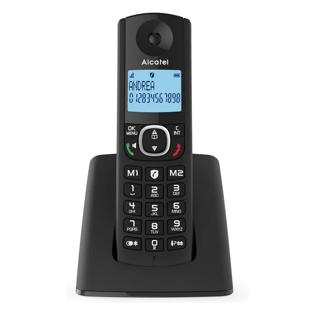 Téléphone sans fil Alcatel F530 avec blocage d'appels et touches de mémoires directes - Noir