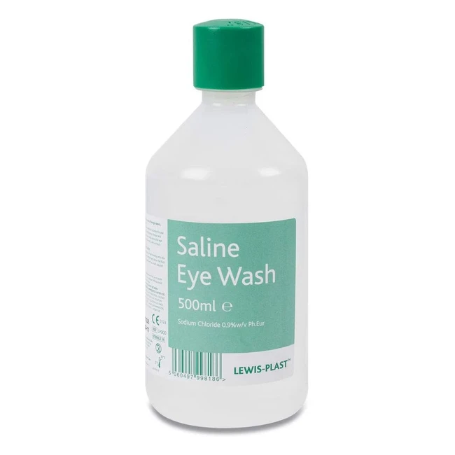 LewisPlast Saline Eye Wash Solution 500ml - Safe & Effective Eye Care