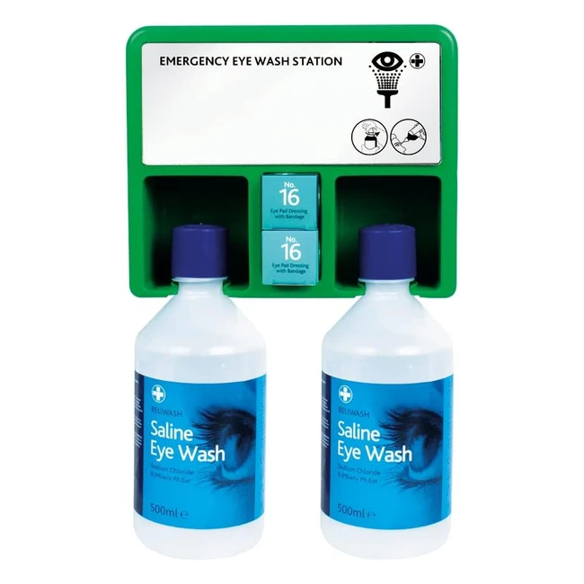 Reliance Medical REL906 Emergency Sterile Saline Eye Wash Solution Kit - Complete Eye Care