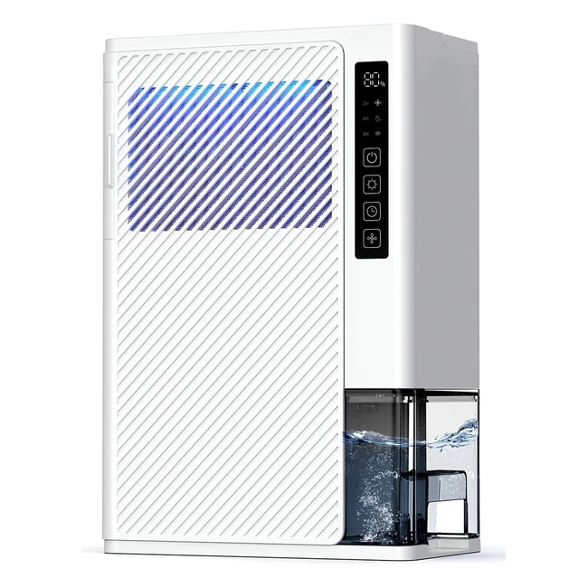 EasyAcc 3LDay Dehumidifiers for Home - Desiccant Dehumidifiers with Humidity Display, Timer, Drainage Hose - Quiet 30dB - Electric Dehumidifier for Bathroom, Basements