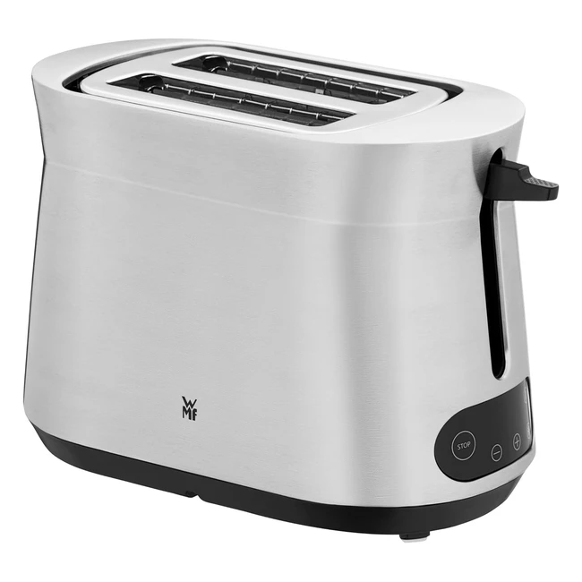 WMF Kineo Toaster Edelstahl, Doppelschlitz Toaster mit Brötchenaufsatz, 2 Scheiben, 10 Bräunungsstufen, 980W