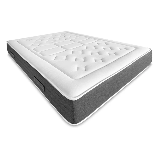 Colchón viscoelástico Bio Nature, ecosostenible, grosor 24cm, firmeza media-alta, 140x190