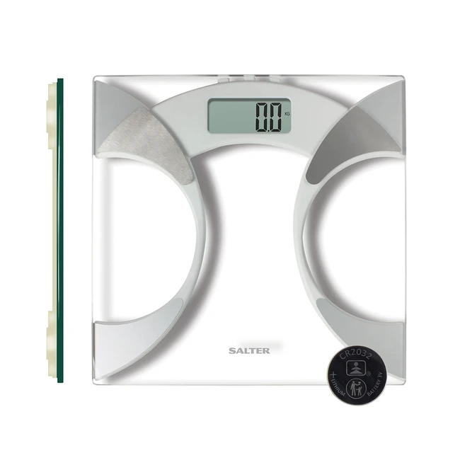 Salter 9141 WH3R Digital Glass Analyser Scale - Ultra Slim, 160kg Max Capacity, 4 User Memory